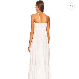 White spaghetti strap maxi dress